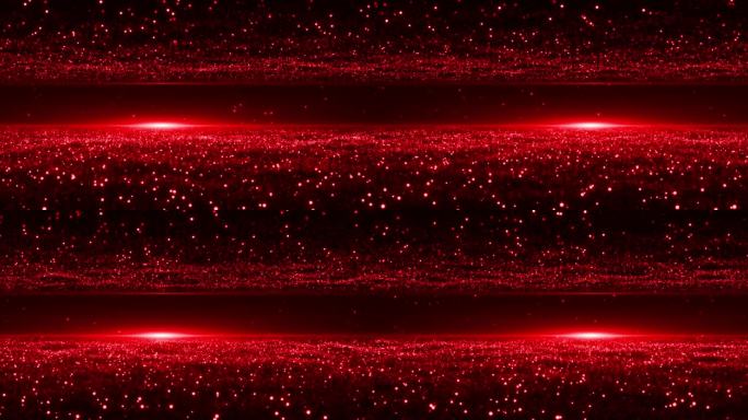 4K红色粒子星空背景循环