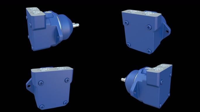 三维动画 电机 发动机 液压设备稳定模块