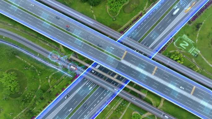 智慧物流  科技感高速公路