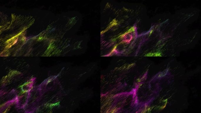 4k唯美粒子线条粒子流动艺术抽象视觉创意