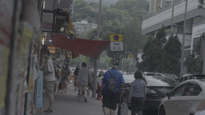 香港街拍店铺人群街景街头