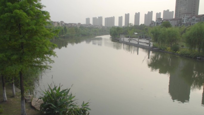 城市河流水利生态水系绿化水利建设绿色家园