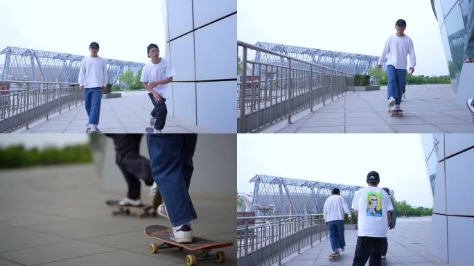 玩滑板 城市滑板 滑板运动 滑板少年