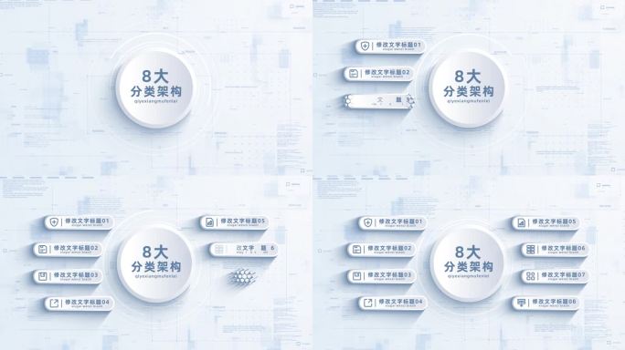 （8）白色简洁项目信息分类