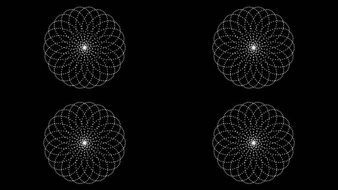 白色光点旋转曼陀罗