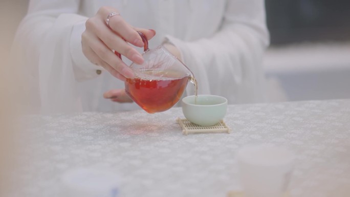 【原创】美女泡茶喝茶意境