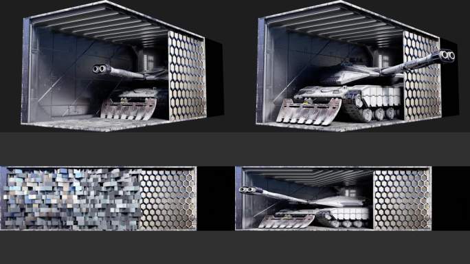 坦克裸眼3D视频素材