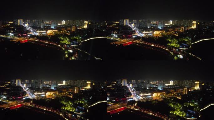 河北沧州城市夜景灯光航拍 (77)