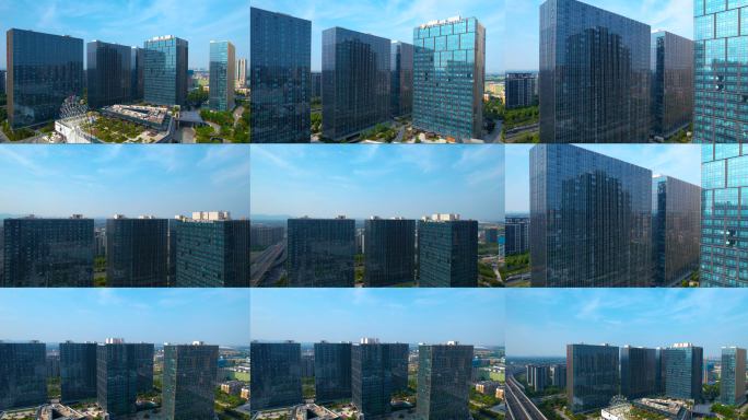 五A级写字楼 航拍杭州 高楼大厦集中区