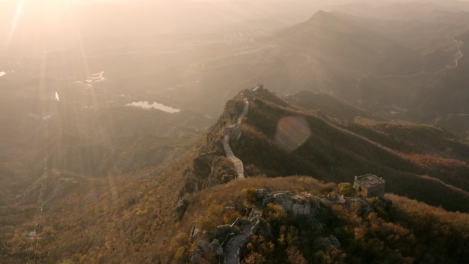 4K 司马台长城秋景航拍