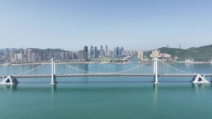 星海广场跨海大桥全景