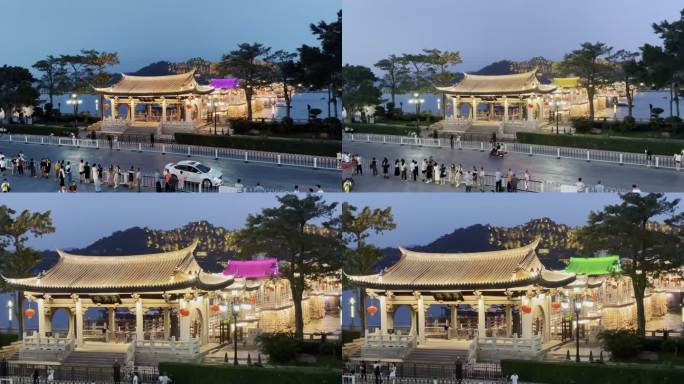 潮州老城广济桥夜景延时摄影