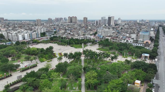 航拍合浦廉州广场