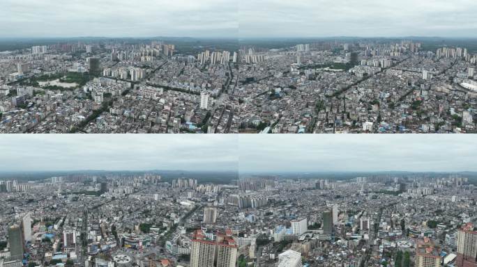 航拍北海合浦县城市大景