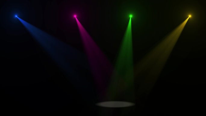 【AE模板】四盏舞台聚光灯追光灯射灯效果