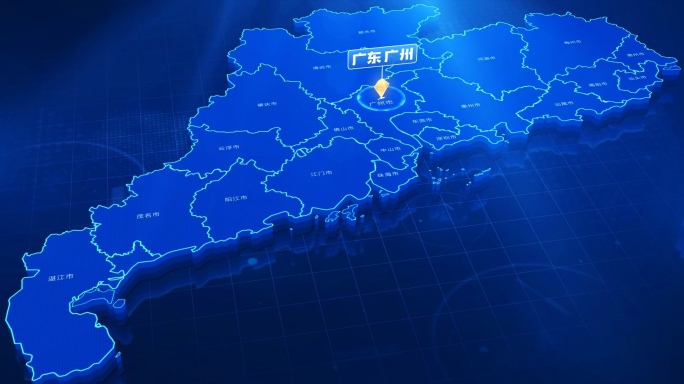 科技广东地图广州辐射全省