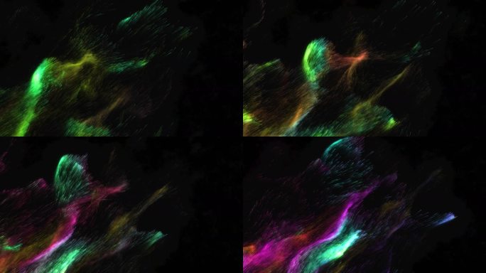 4k唯美粒子线条粒子流动艺术抽象视觉创意