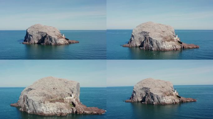 苏格兰海边巨石 巴斯岩