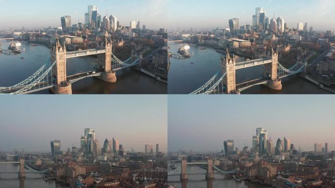 伦敦塔桥和金融城CBD
