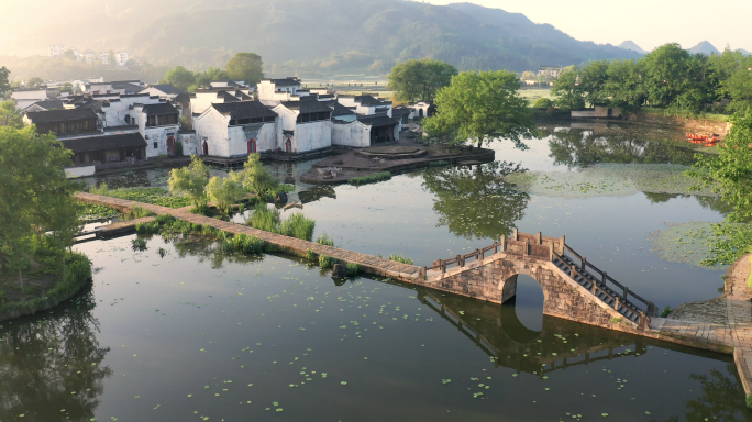 4K徽州古村落-江南水乡呈坎古村