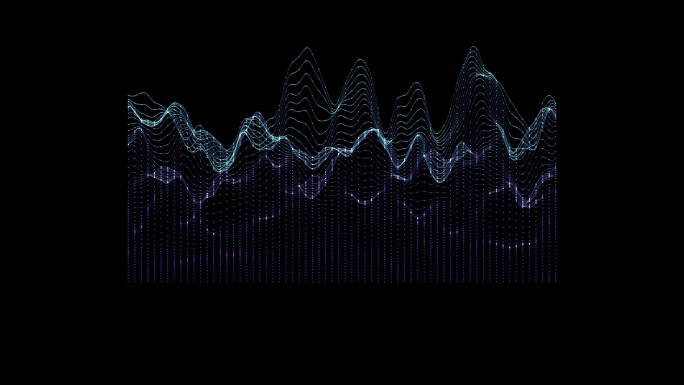 8种抽象粒子直方图波形图 循环带透明通道
