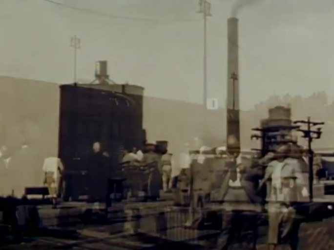 40年代铁路运输 客运列车 燃煤列车