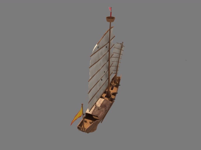 带通道的中国古代船舶-福船