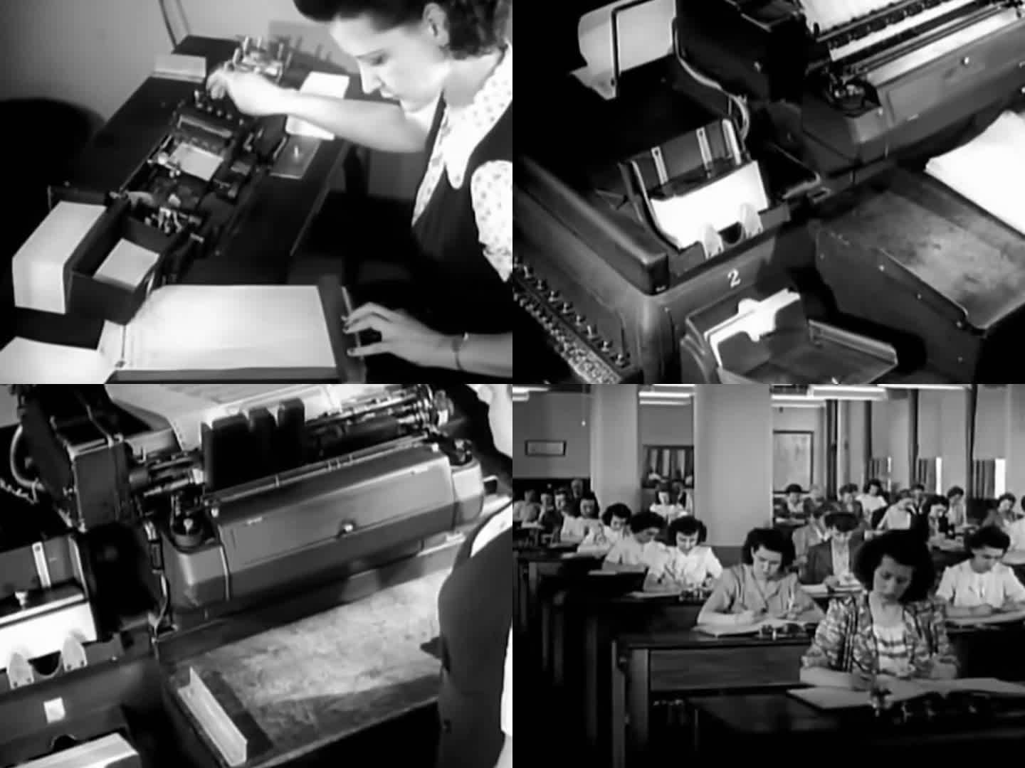 30年代欧美文员 打字员 老式打字机