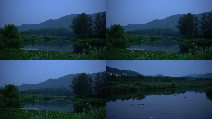 阴天傍晚农村小河流丨4K丨原创实拍