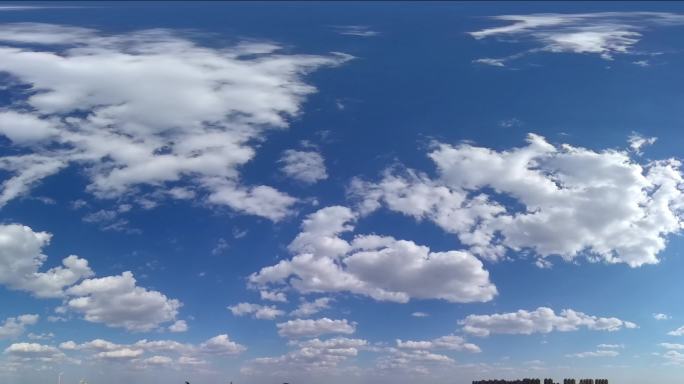 超宽屏全景晴空万里晴天中午高空云流动晴朗