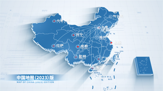 【无插件】科技（2款）中国地图标注展示