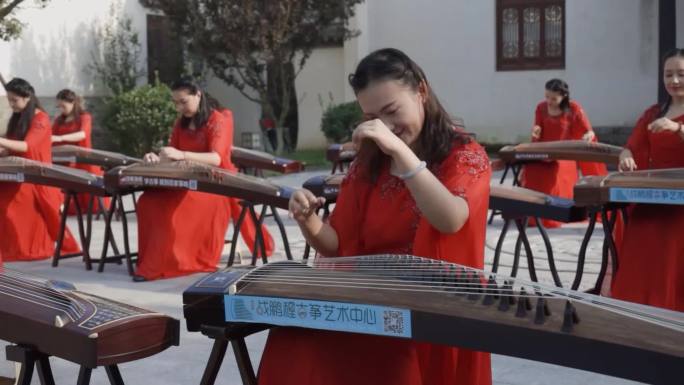 古筝古典古装古风中国风传统传统文化美女