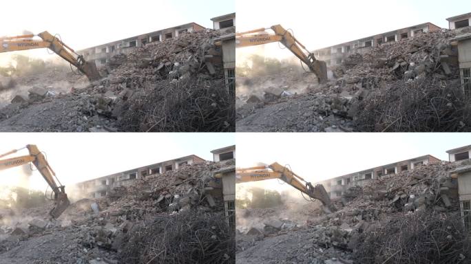 拆迁后的废墟