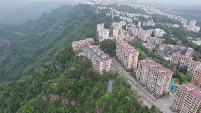 利川谋道镇苏马荡景区低空远景4K航拍