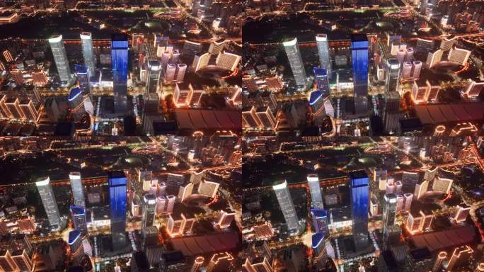 4K正版-航拍西安CBD城市夜景01