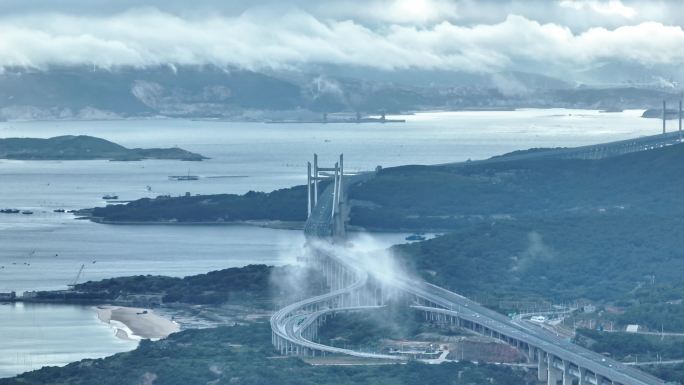 福建平潭岛跨海大桥航拍