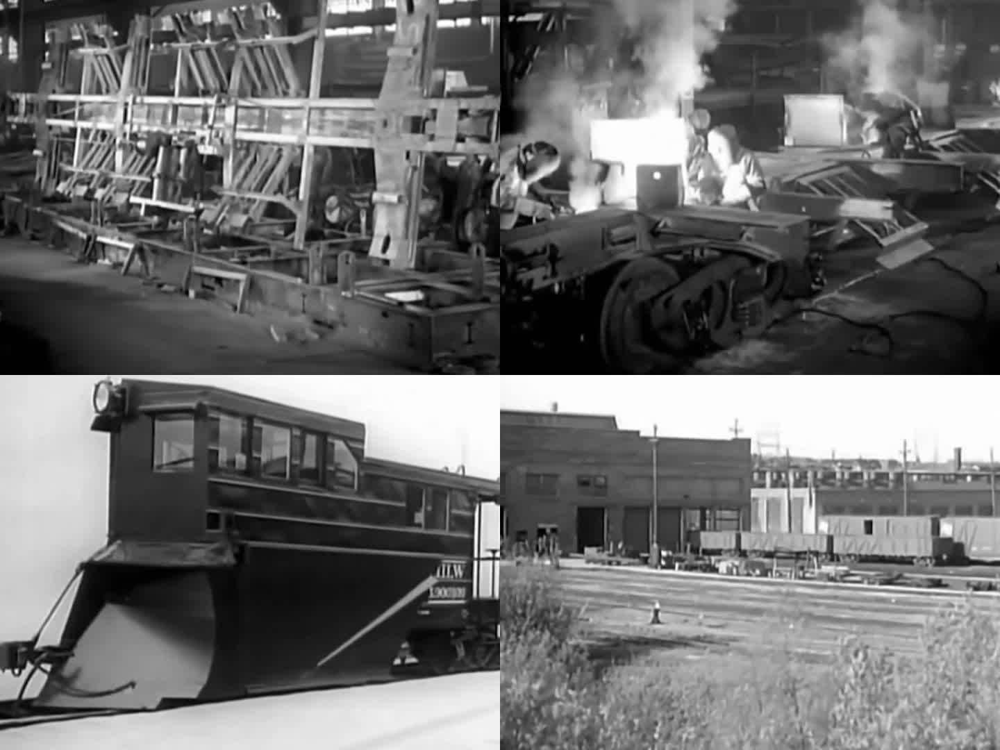 40年代各种火车 火车组装生产