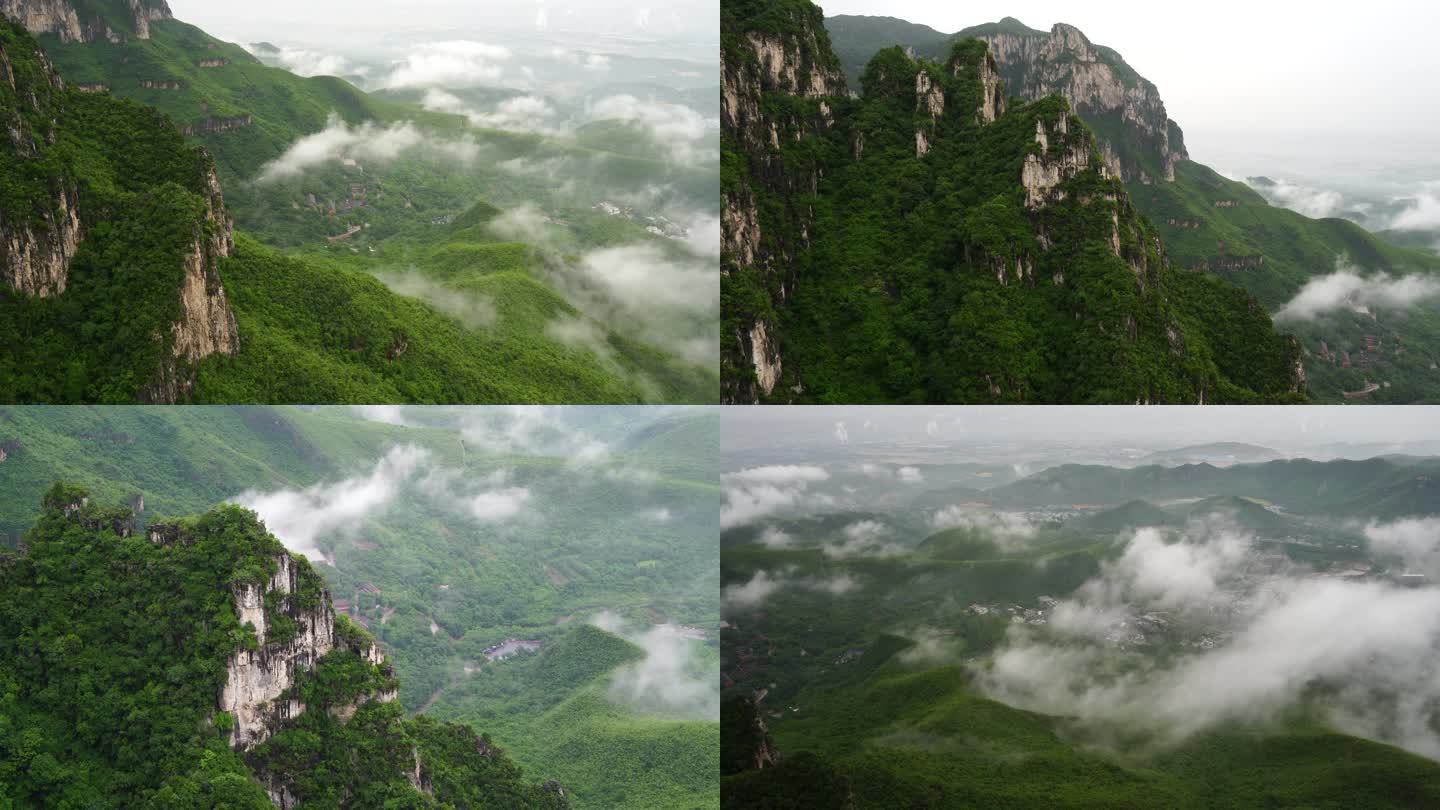 雨后大山 云海 雾气 森林 自然 云台山