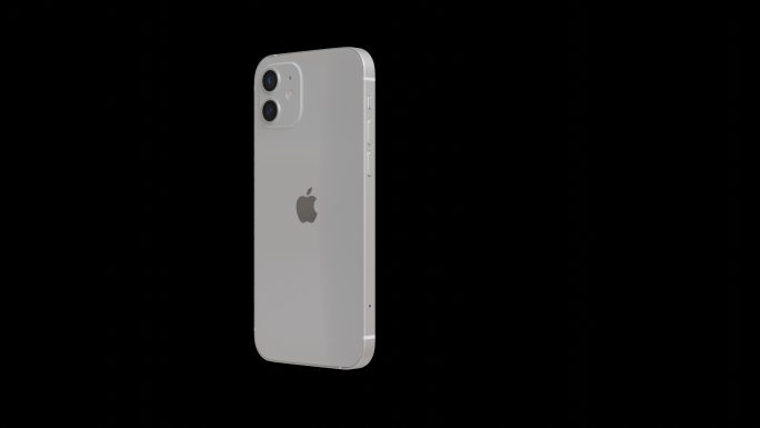 苹果iPhone 12白色手机透明背景