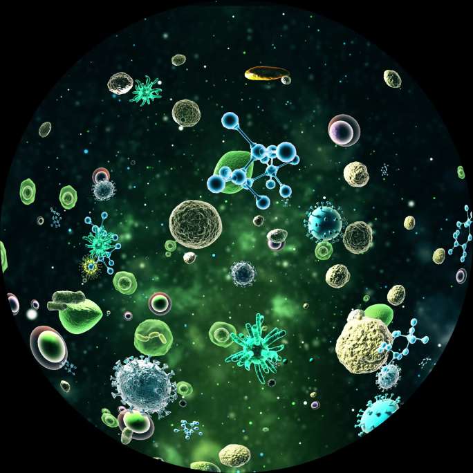 微生物太空辐射种子球幕