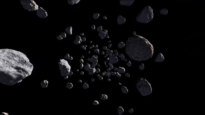 4K陨石穿梭（透明通道）模板