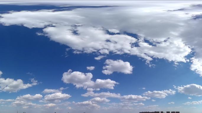 超宽屏全景晴空万里晴天中午高空云流动晴朗