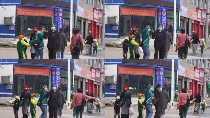 藏族女生 西藏街头 高原街头 藏族街头