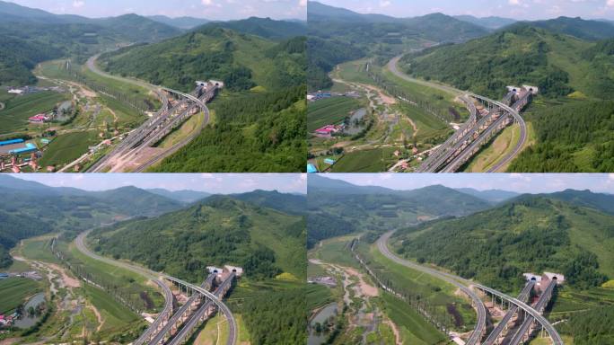 鹤岗大连高速公路航拍-1