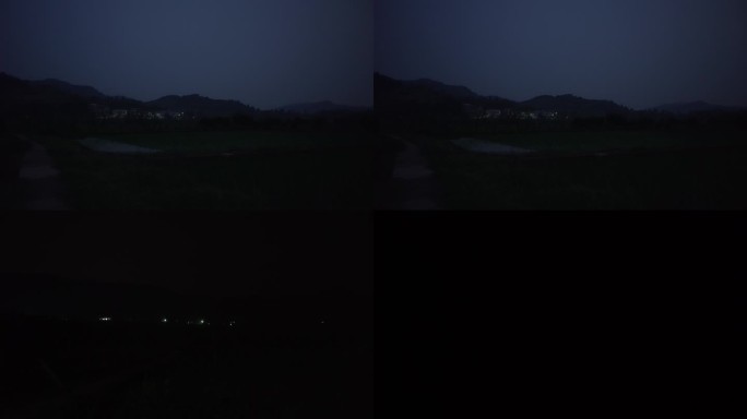 实录乡村夜晚环境