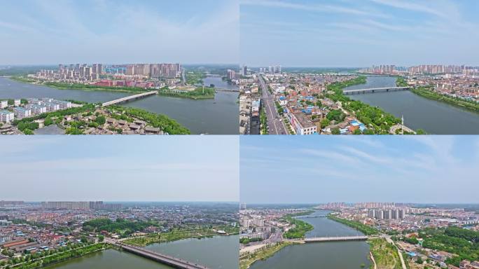 亳州涡河大桥 洪河大桥航拍