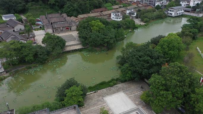 广州黄埔传统村落莲塘村古村落古建筑航拍