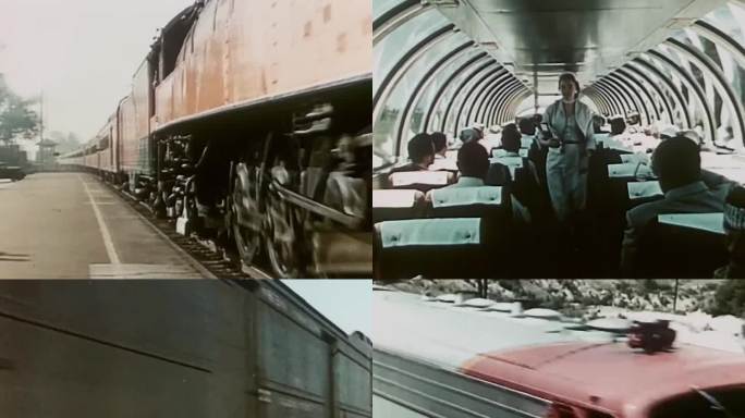 40年代铁路运输 客运列车 货运火车
