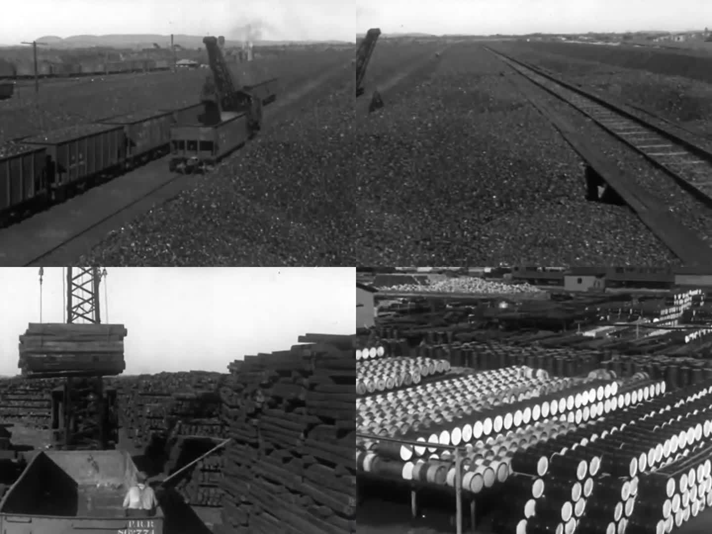 40年代铁路运输  运输各种货物  铁路