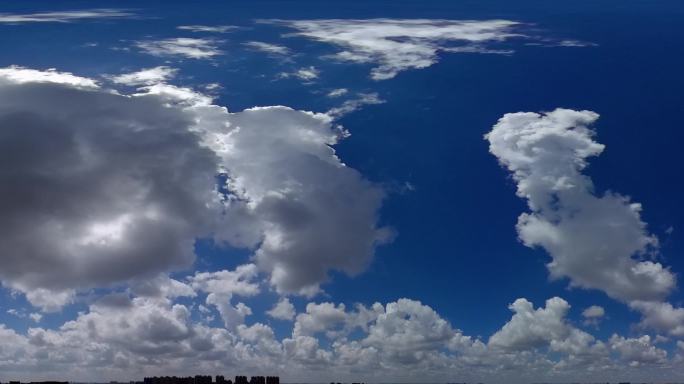 超宽屏全景晴空万里晴天中午高空云流动晴朗